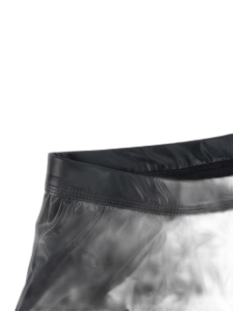 2-pack Men's Leather Hollow Hip-revealing Large Pouch Boxer Briefs