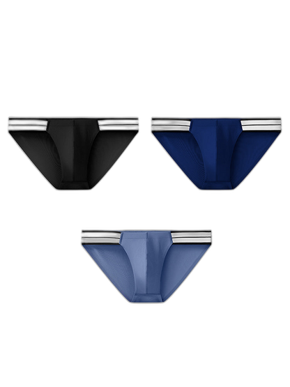 3 Pack Men’s Breathable Ice-Touch Athletic Briefs