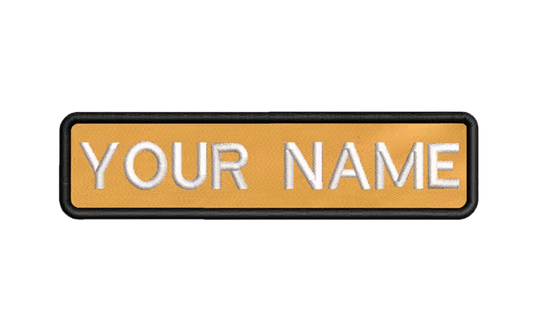 Custom Patch 10cmX2.5cm Yellow/White
