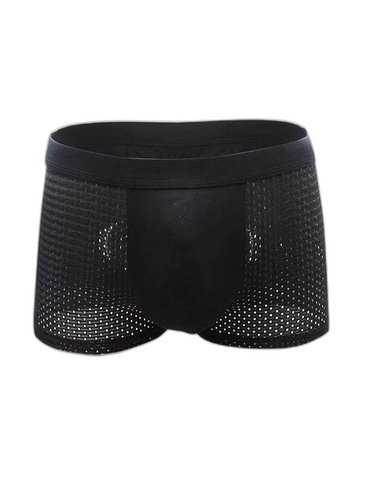 4 Pack Men’s Breathable Mesh Trunks with Antibacterial Fabric