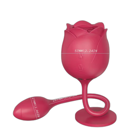 Immortal Flower - Rose Glow 2-in-1 Clitoral Suction Stimulator with Egg Vibrator