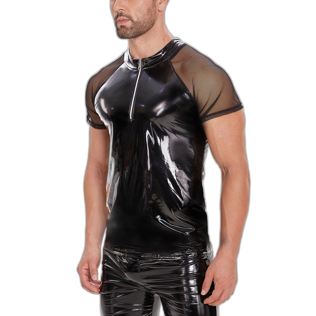 Midnight PVC Zip Shirt