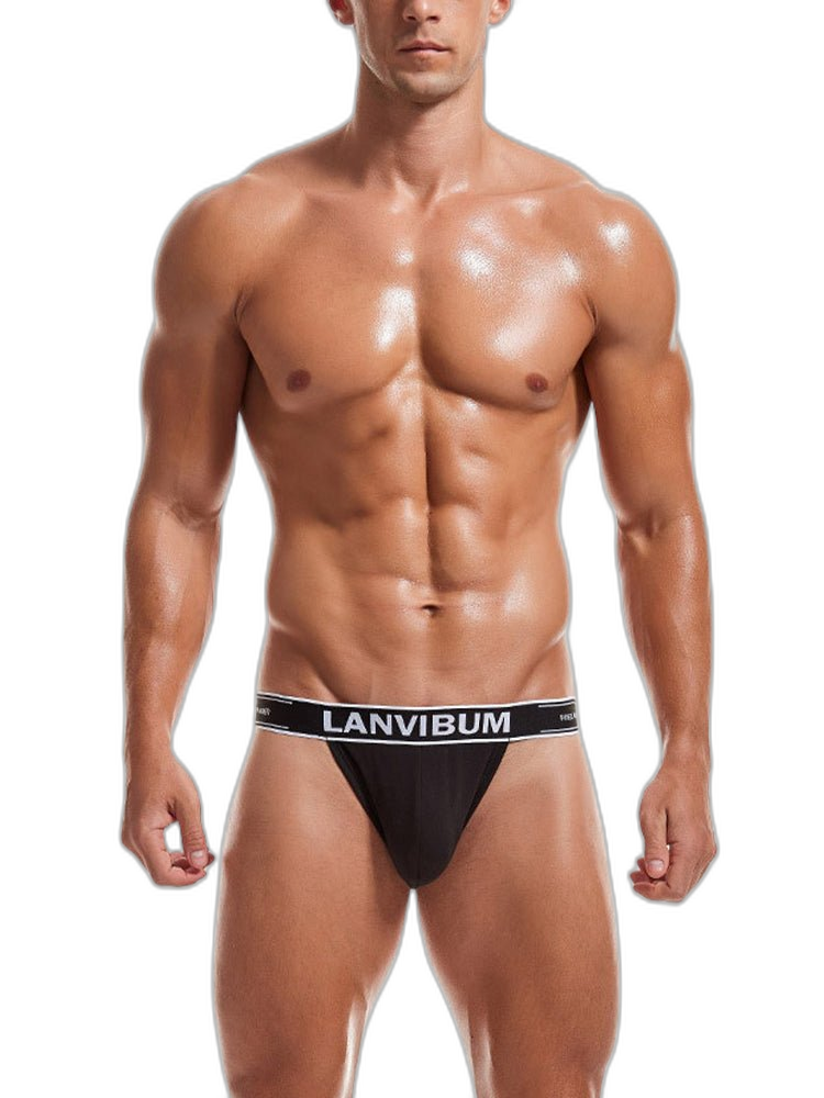4 Pack Men's Mid-Rise Sexy Comfortable Cotton Jockstrap