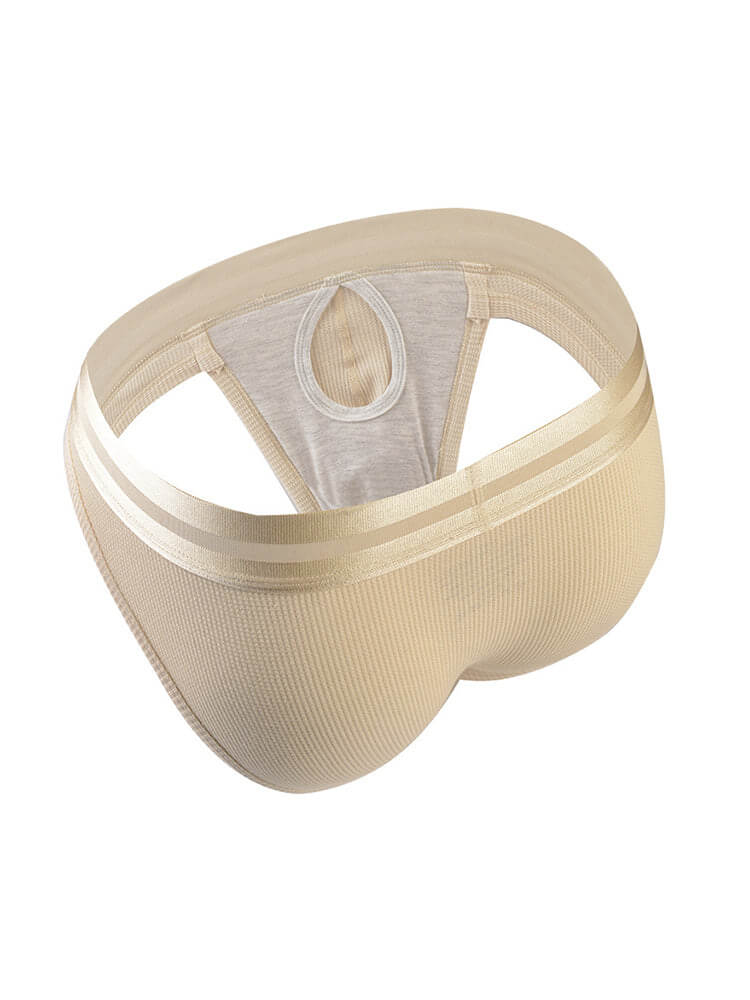 Men's Waffle Separate Pouch High-Leg Cut Briefs