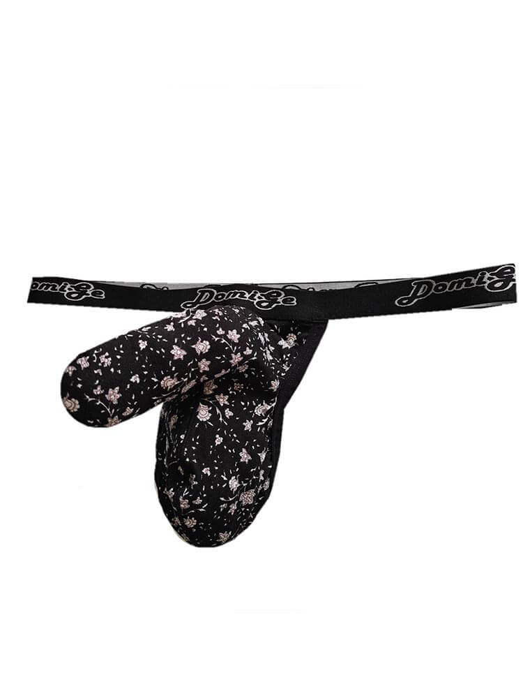Men's Sexy Low-Rise Floral Print Elephant Nose Thong