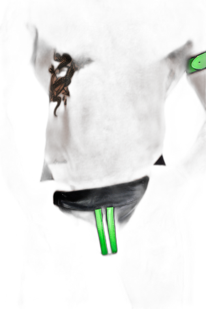 ruff GEAR Bold Leather Jockstrap Neon Green