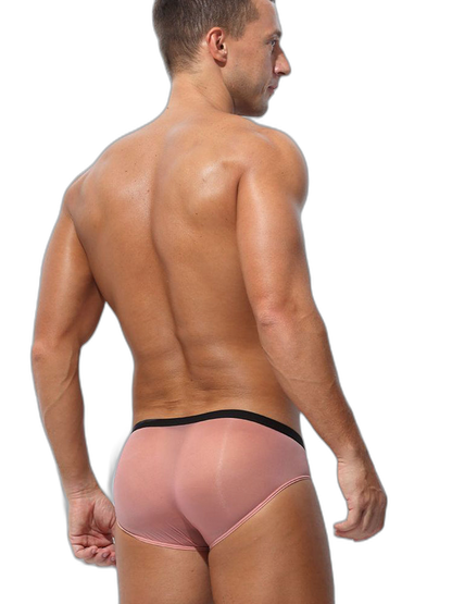 Men's Low Waist Narrow Waist Ice Silk Breathable Convex Pocket Briefs