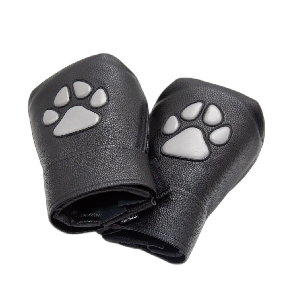 Leather Puppy Paw Mittens