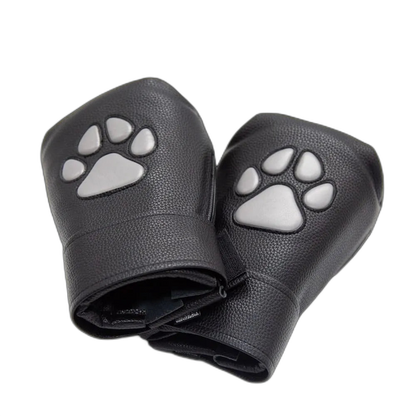 Leather Puppy Paw Mittens