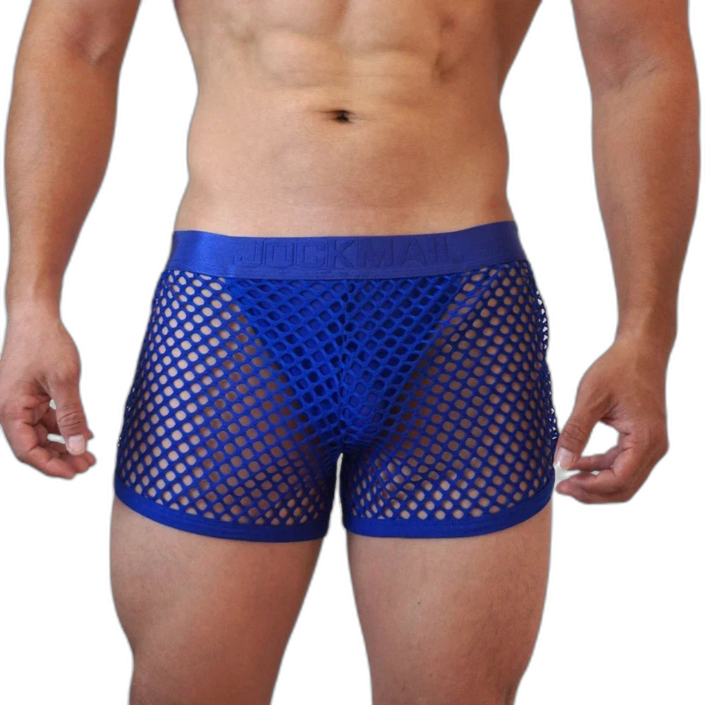 Jockmail 'Reveal All Fishnet' Underwear Shorts