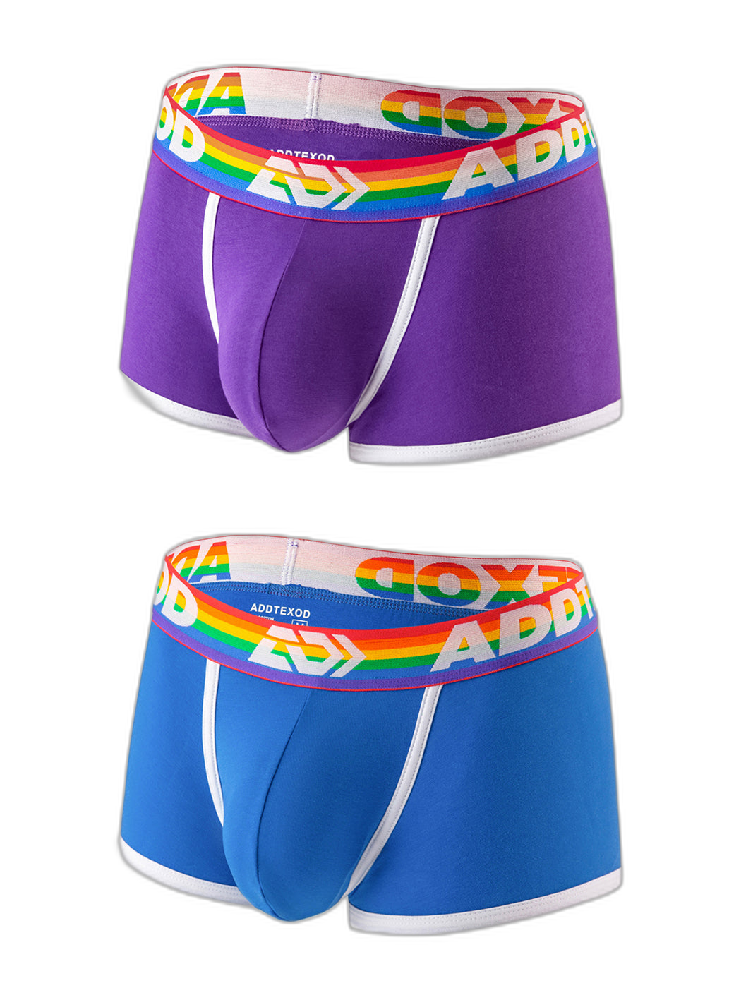 2 Pack Men’s Large Pouch Rainbow Trunks