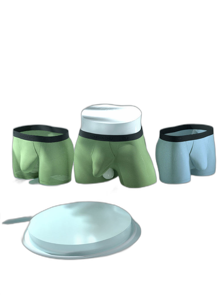 Men's Cooling Separate Pouch Boxer Briefs Dual Pouch Underwear