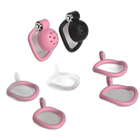 Nub Ultra-Light Chastity Cage with 5 Ring Sizes