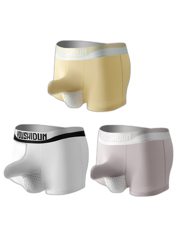3 Pack Men's Comfy Cotton Dual Pouch Underwear