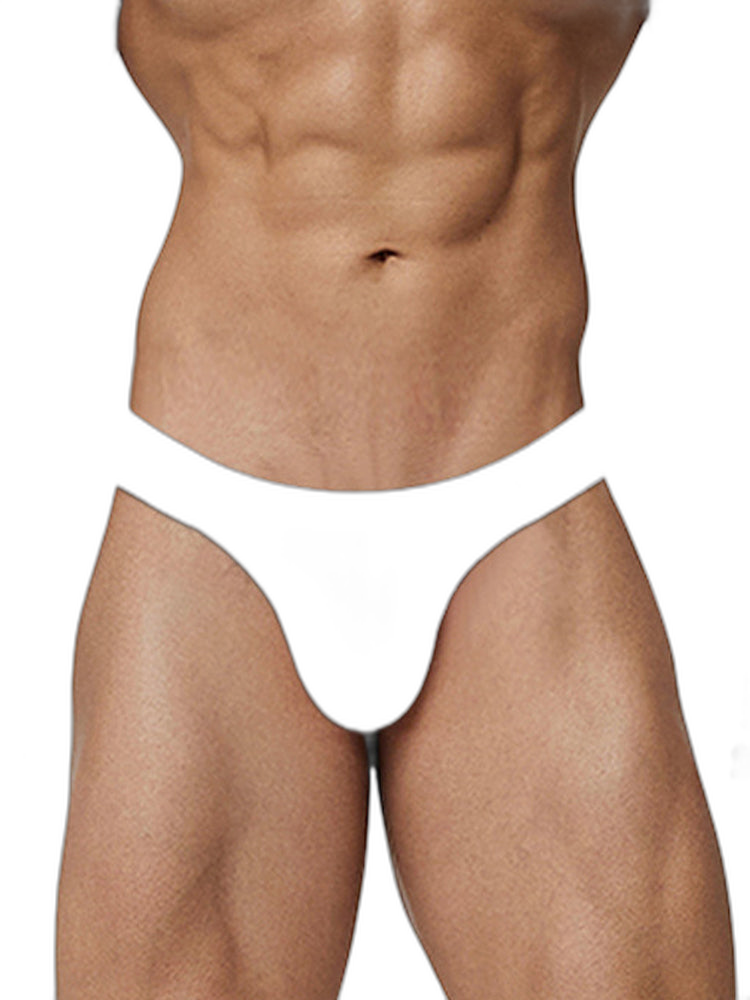 2 Pack Men's Low-Rise High-Cut Ribbed Cotton Bikini