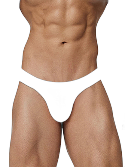 2 Pack Men's Low-Rise High-Cut Ribbed Cotton Bikini