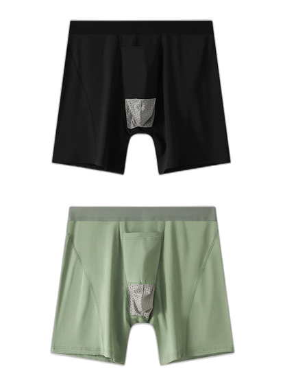 2 Pack Men's Gun Bullet Separation Casual Sports Breathable Cotton Mid-Rise Midway Briefs