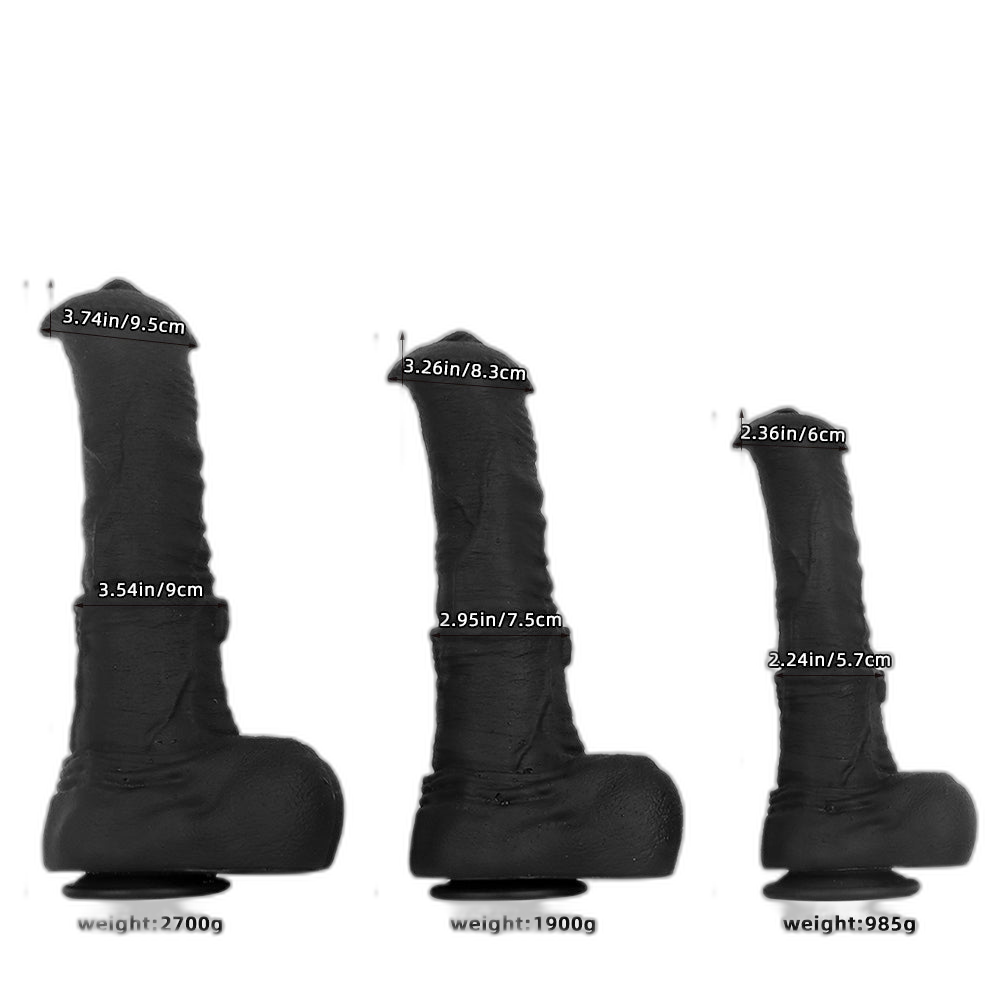 ruff GEAR Silicone Dark Horse Realistic Dildo 11.5 Inch