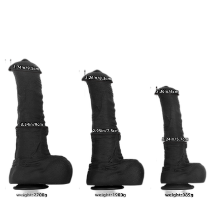 ruff GEAR Silicone Dark Horse Realistic Dildo 11.5 Inch
