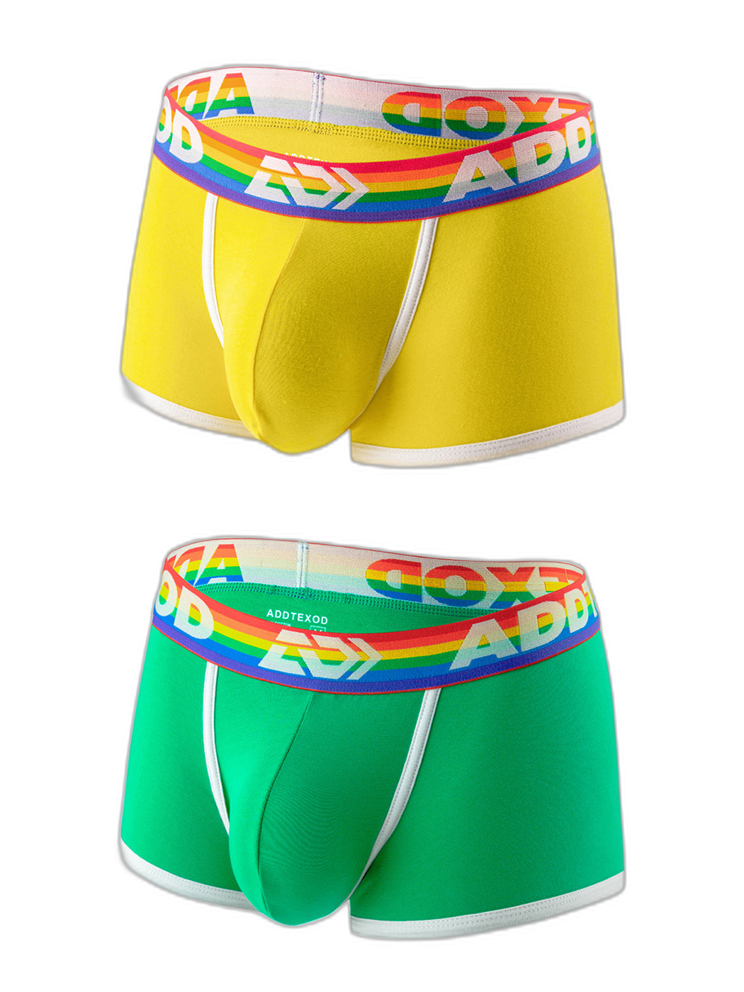 2 Pack Men’s Large Pouch Rainbow Trunks