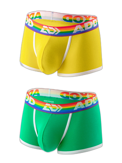 2 Pack Men’s Large Pouch Rainbow Trunks