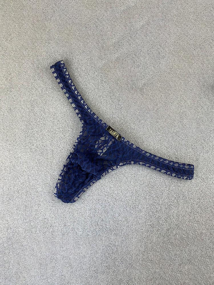 Men's Sexy Low-Rise Stretch Slim Fit Sheer Mesh Thong