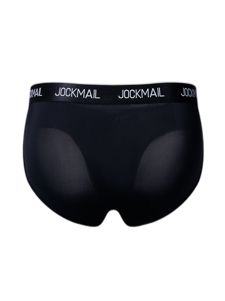 2 Pack Men's Sporty Letter Print Supportive Low-Rise Ice Silk Skin-Friendly Bikini