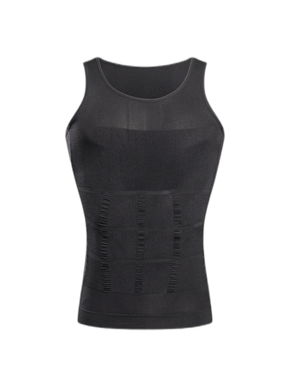 Mens Waist Body Shaper Vest T-Shirt Tank Tops
