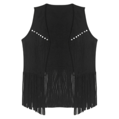 Suede Tassel Western Cowboy Vest
