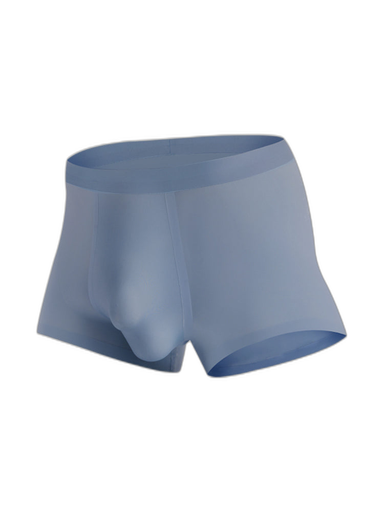 Men's Dual-Convex Gusset Comfy Waistband Ice Silk Trunks