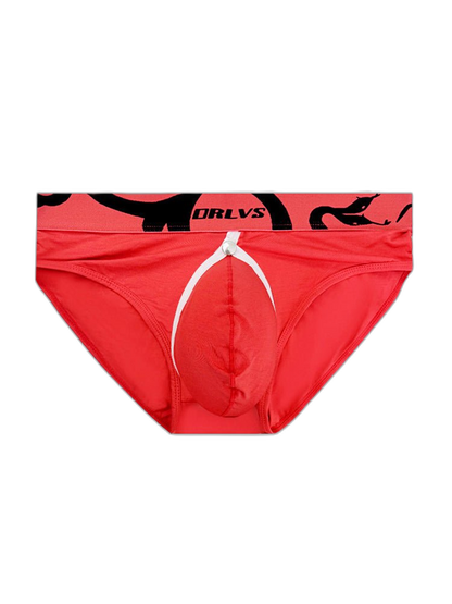 2 Pack Men's Detachable Pouch Open-Crotch Breathable Modal Soft Briefs