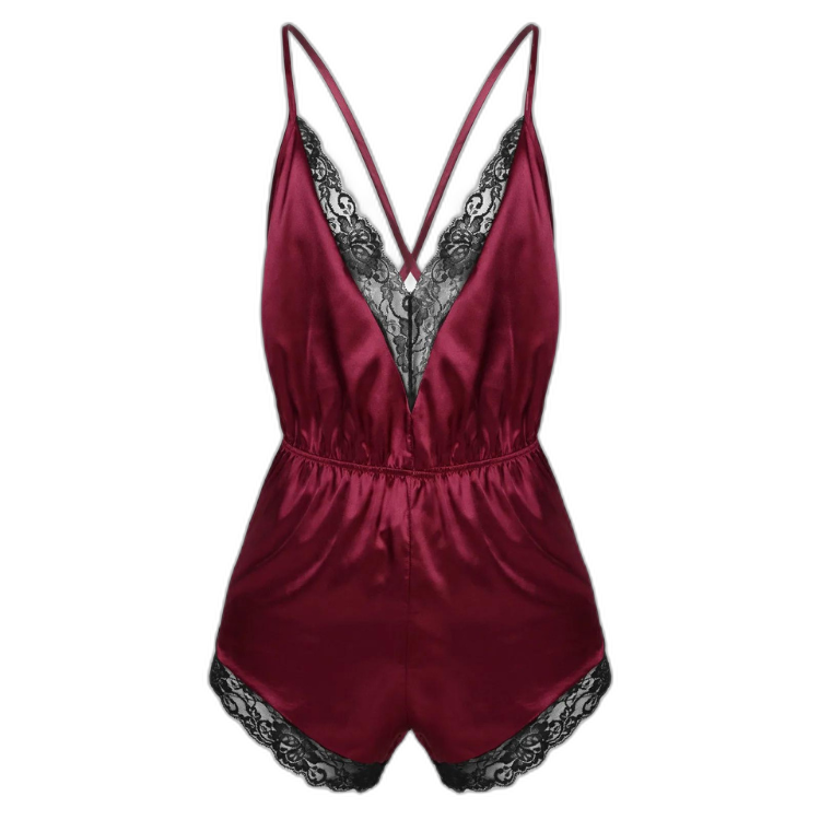 Satin Lace Sissy Bodysuit