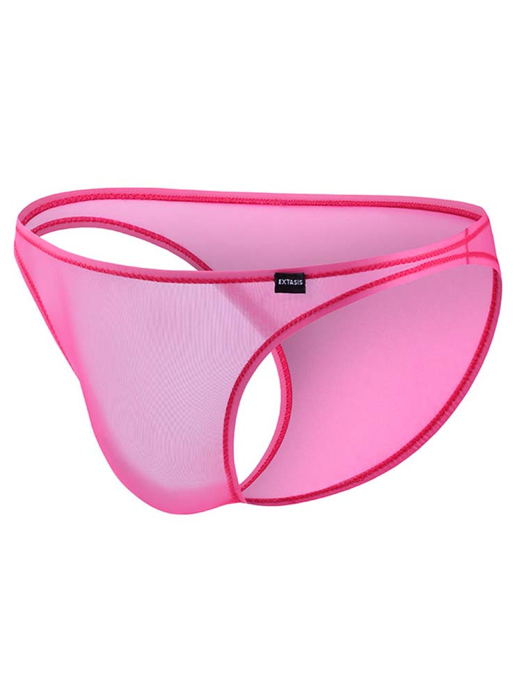 Men's Solid Color Sheer Ultra-Thin Tight Briefs