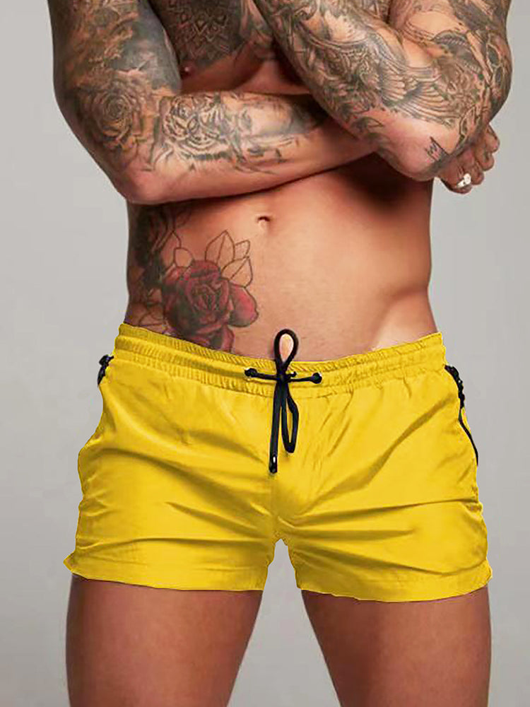Men's Outdoor Gym Shorts - Yellow