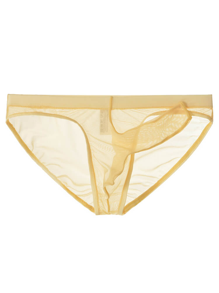 Men's Transparent Mesh Elephant Trunk Open Briefs
