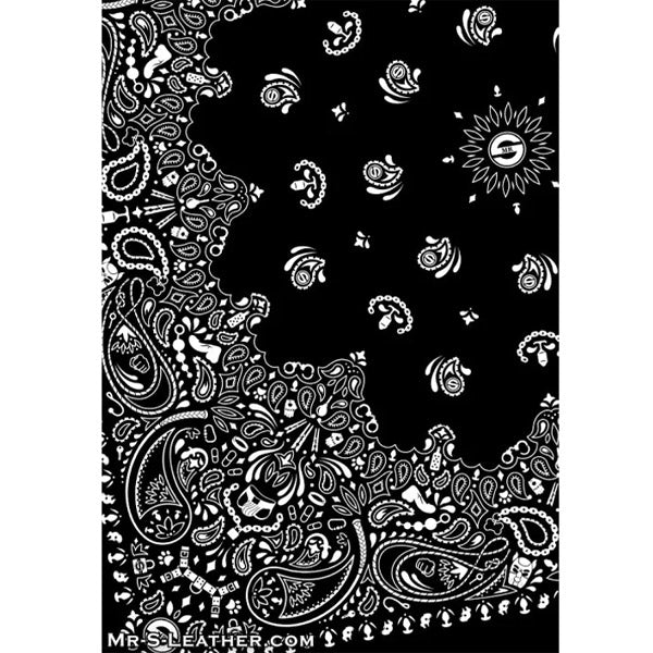 Mr.S Leather Zipper Pocket Neck Hanky - Black