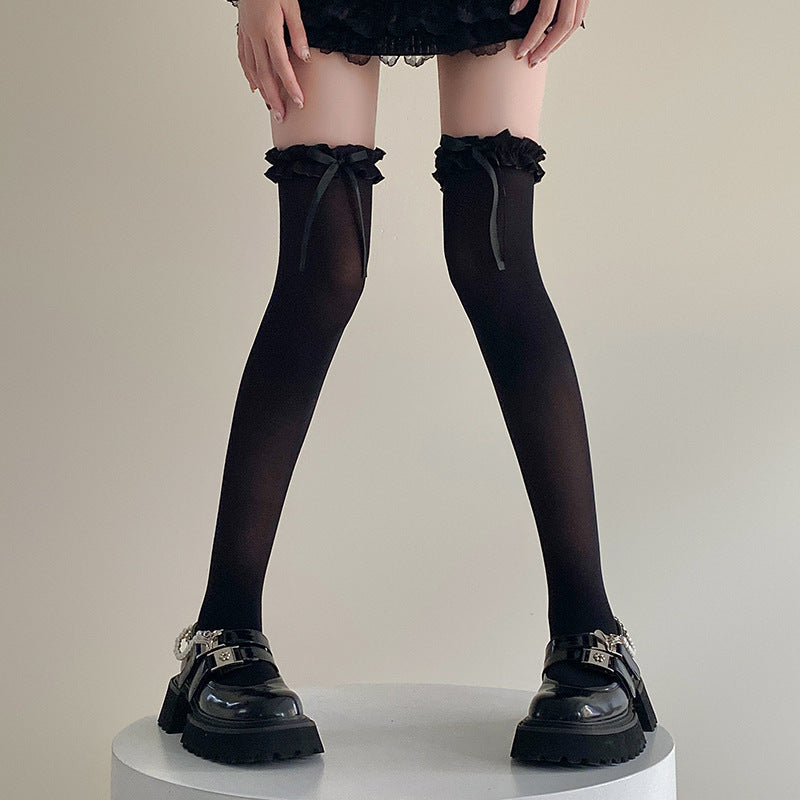 Low Bowknot Lolita Thigh Highs