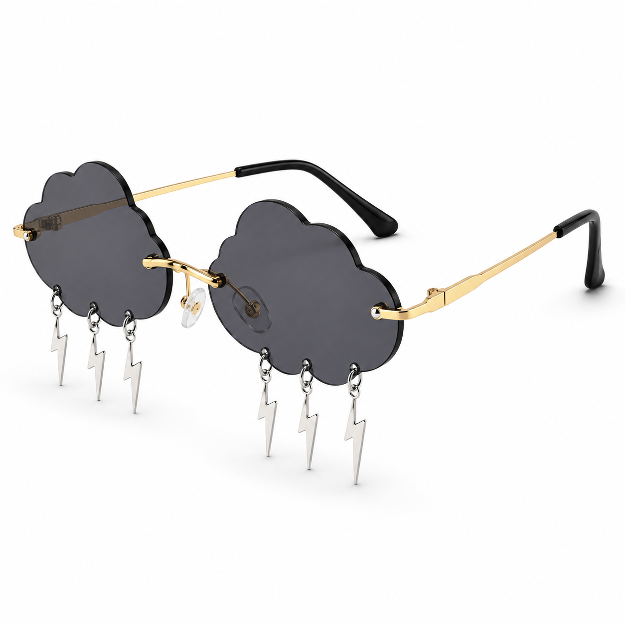 Black Cloud & Lightning Glasses