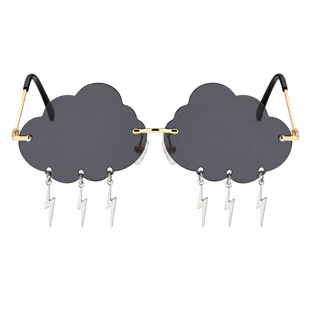 Black Cloud & Lightning Glasses