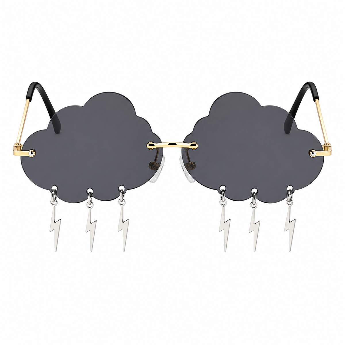 Black Cloud & Lightning Glasses