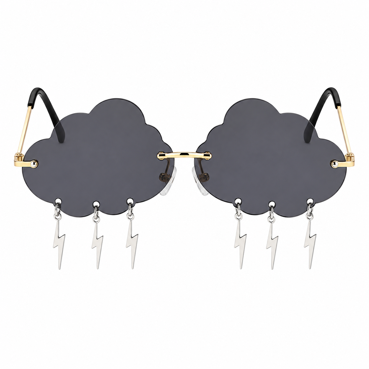 Black Cloud & Lightning Glasses