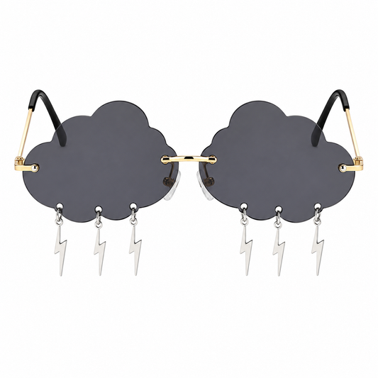 Black Cloud & Lightning Glasses