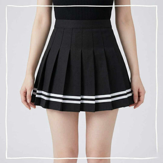 Femboy Pleated Striped Skirt