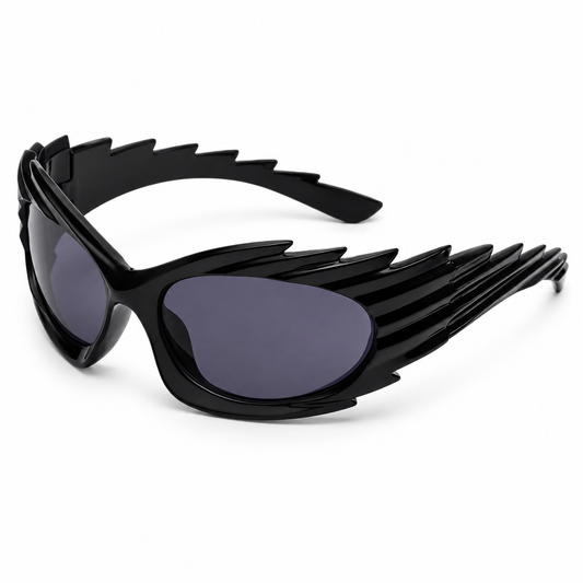 Black Spiked Cyber Glasses