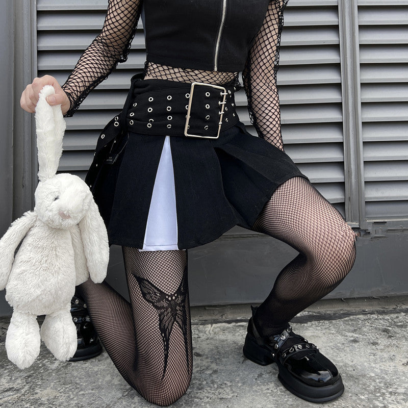 Femboy Butterfly Fishnet Pantyhose