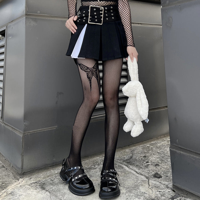 Femboy Butterfly Fishnet Pantyhose