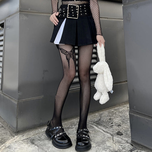 Femboy Butterfly Fishnet Pantyhose