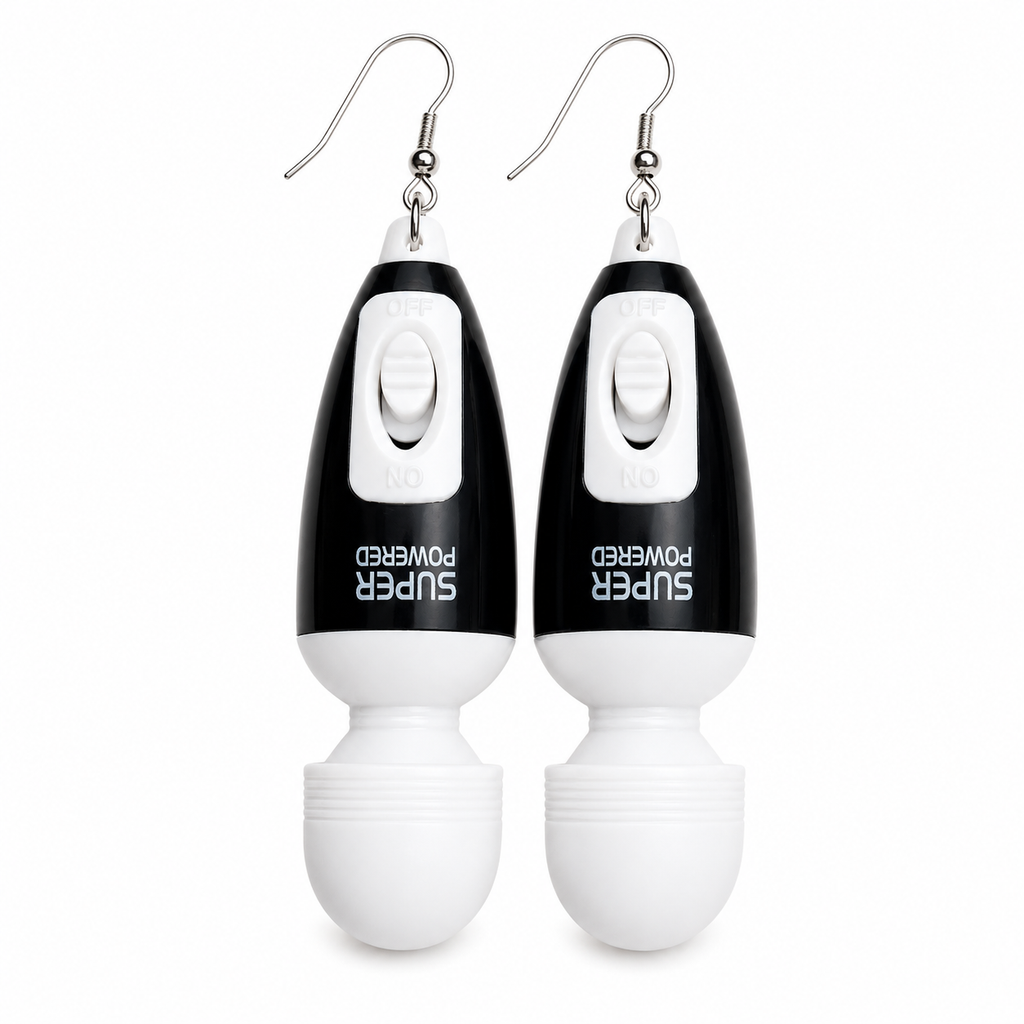 Black Mini Vibrating Earrings