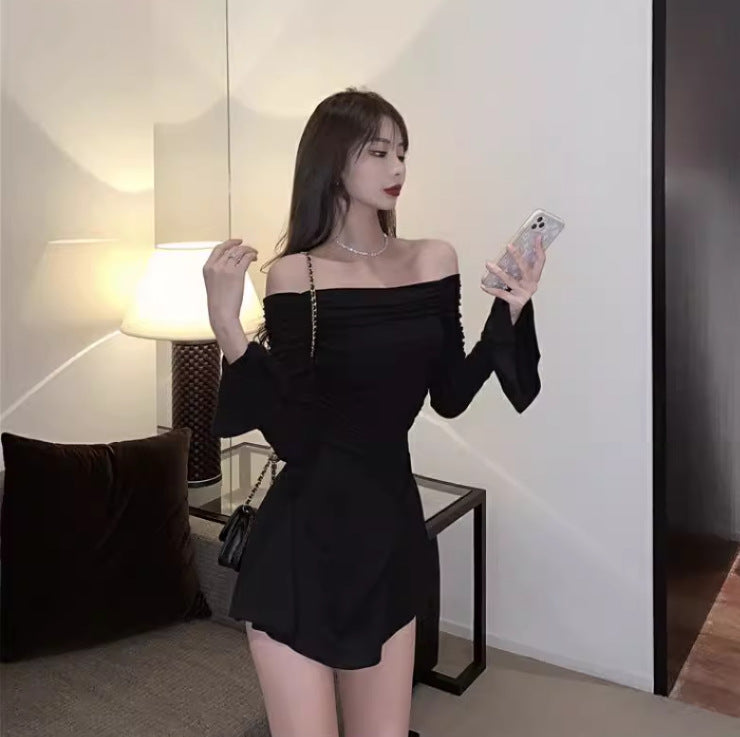 Off-Shoulder A-Line Dress