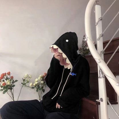 Shark Print Hoodie